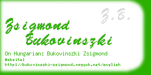 zsigmond bukovinszki business card